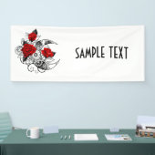 Mechanische haling met rode rozen spandoek (Beurs)