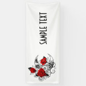 Mechanische haling met rode rozen spandoek (Verticaal)