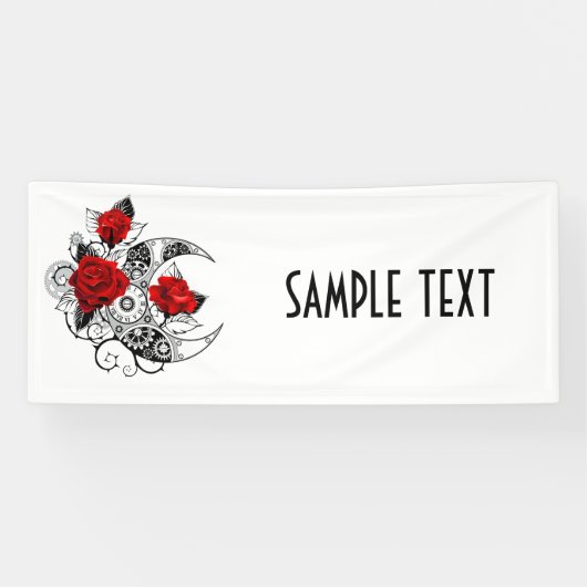 Mechanische haling met rode rozen spandoek (Horizontaal)