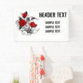 Mechanische haling met rode rozen spandoek (Insitu)