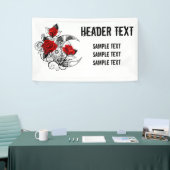 Mechanische haling met rode rozen spandoek (Beurs)