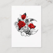 Mechanische haling met rode rozen visitekaartje (Voorkant)