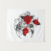 Mechanische haling met rode rozen wandkleed (Voorkant (horizontaal))