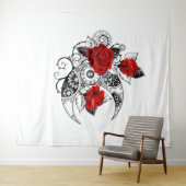 Mechanische haling met rode rozen wandkleed (In Situ (horizontaal))