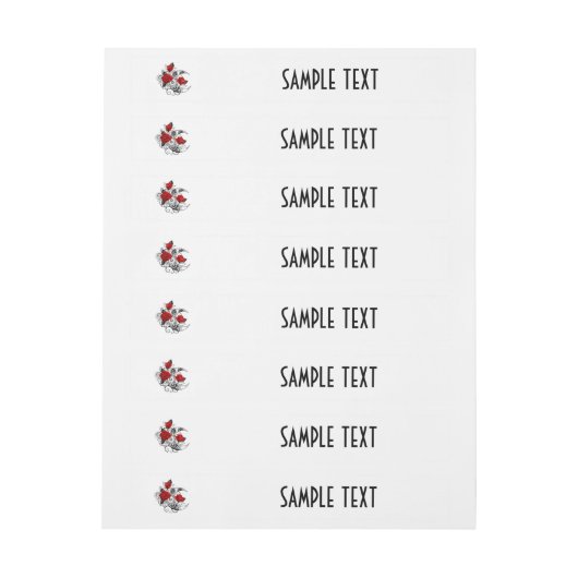 Mechanische Halve Maan met Rode Rozen (Vel)