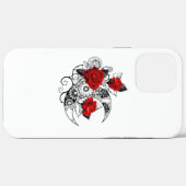 Mechanische Halve Maan met Rode Rozen Case-Mate iPhone Case (Achterkant (horizontaal))