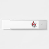 Mechanische Halve Maan met Rode Rozen Deurbordje (Voorkant)