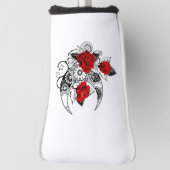 Mechanische Halve Maan met Rode Rozen Golfheadcover (Draai 90)