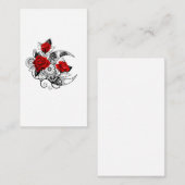 Mechanische Halve Maan met Rode Rozen Informatiekaartje (Voorkant / Achterkant)