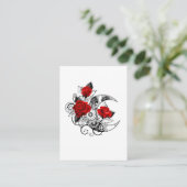 Mechanische halve maan met rode rozen informatiekaartje (Staand voorkant)