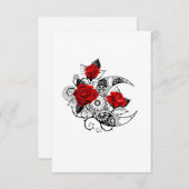 Mechanische Halve Maan met Rode Rozen Informatiekaartje (Voorkant / Achterkant)