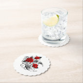 Mechanische Halve Maan met Rode Rozen Kartonnen Onderzetters (Insitu)