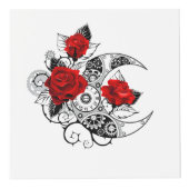 Mechanische Halve Maan met Rode Rozen Kubus (Voorkant)