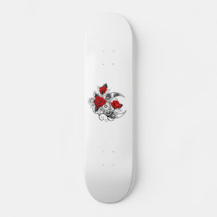 Mechanische Halve Maan met Rode Rozen Persoonlijk Skateboard