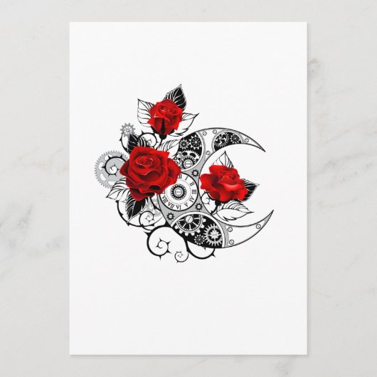 Mechanische Halve Maan met Rode Rozen Programmakaart (Voorkant)