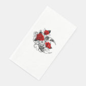 Mechanische Halve Maan met Rode Rozen Servet (Hoek)