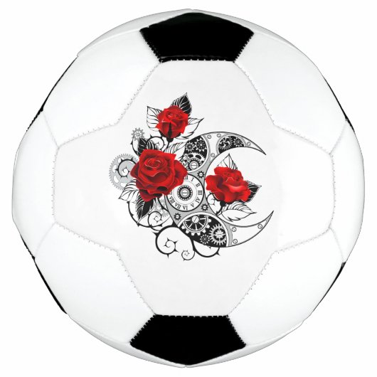 Mechanische Halve Maan met Rode Rozen Voetbal (Voorkant)