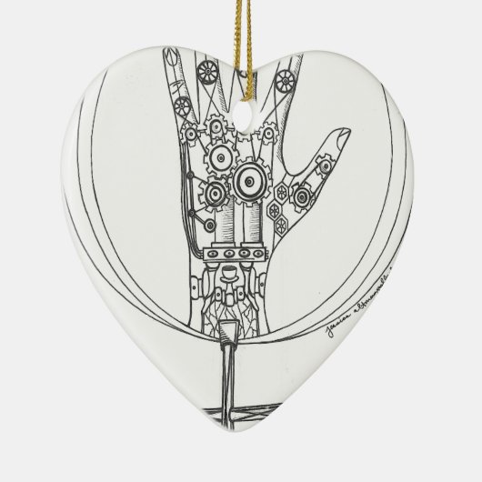 Mechanische hand keramisch ornament (Rechts)