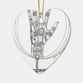 Mechanische hand keramisch ornament (Links)