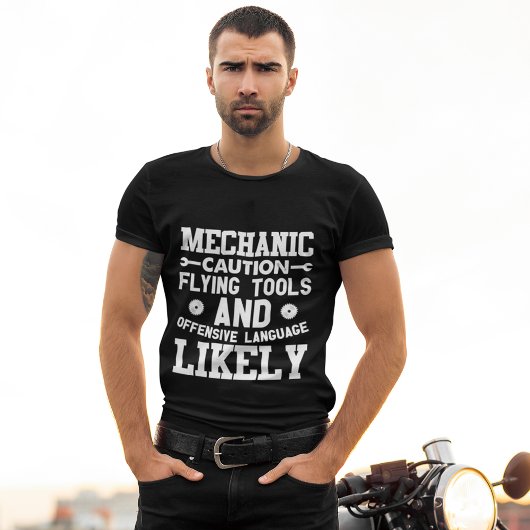 Mechanische handvliegers Funny Black T-shirt