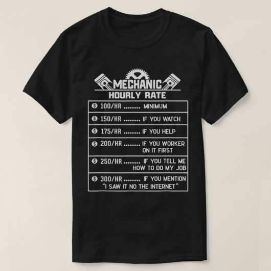 Mechanische handwerktuigkundige t-shirt (Design voorkant)