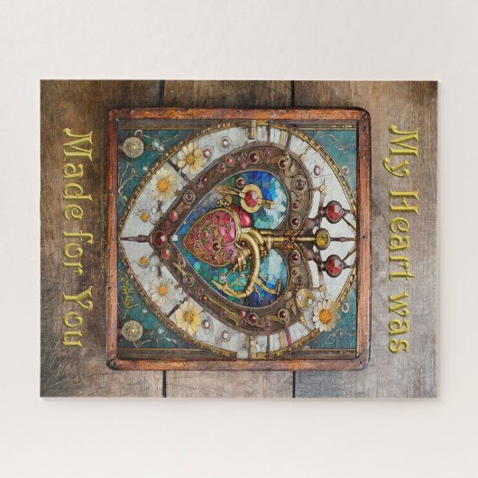 Mechanische Hart Anatomische Steampunk-serie Legpuzzel (Horizontaal)