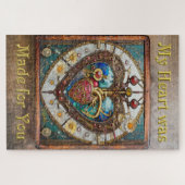 Mechanische Hart Anatomische Steampunk-serie Legpuzzel (Horizontaal)