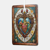 Mechanische Hart Anatomische Steampunk-serie Metalen Ornament (Voorkant links)
