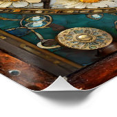 Mechanische Hart Anatomische Steampunk-serie Perfect Poster (Hoek)