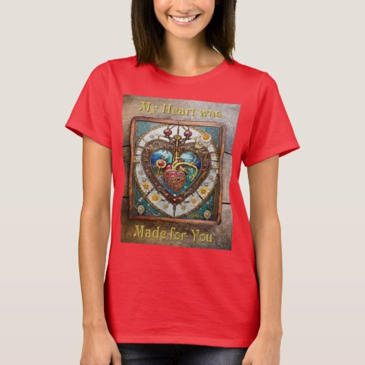 Mechanische Hart Anatomische Steampunk-serie T-shirt (Voorkant)
