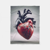 Mechanische hartdeken fleece deken (Voorkant)