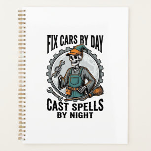 Mechanische Heksen Shirt Vintage Halloween Reparat Planner