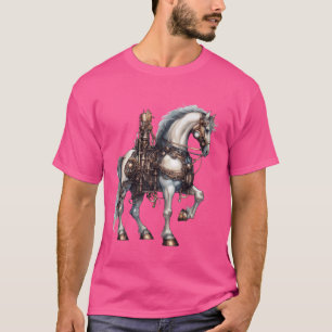 Mechanische Horse Steampunk Art Riding Eque T-shirt