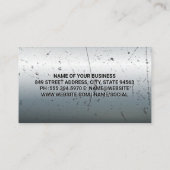 Mechanische houdsleutel | Metalen achtergrond Visitekaartje (Achterkant)