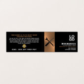 Mechanische Hulpmiddelen, Auto Mechanic & Reparati Visitekaartje (Buitenkant ongevouwen)