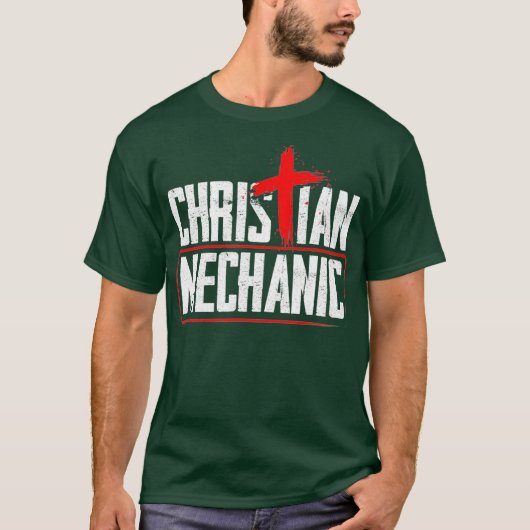 Mechanische Humor Inspirerend KruisChristelijk T-shirt (Voorkant)