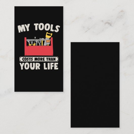 Mechanische Husband Handyman Dad Tools Visitekaartje (Voorkant / Achterkant)