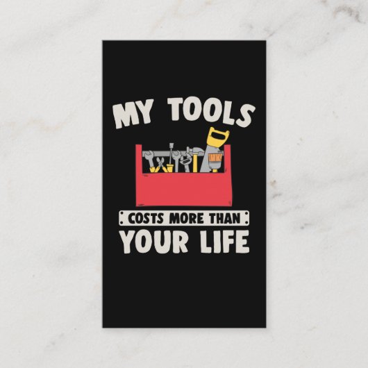 Mechanische Husband Handyman Dad Tools Visitekaartje (Voorkant)