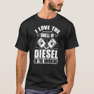 Mechanische ik hou van de klei van diesel 's morge t-shirt