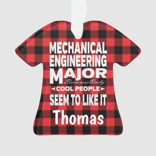 Mechanische ingenieur College Majoor Alleen Koel M Ornament (voorkant)