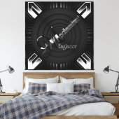 Mechanische ingenieur Deco Flare Canvas Afdruk (Insitu (Slaapkamer))