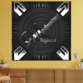 Mechanische ingenieur Deco Flare Canvas Afdruk (Insitu (Woonkamer))