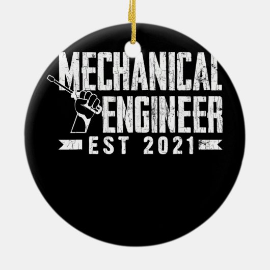 Mechanische ingenieur Funny Engineering Grafisch Keramisch Ornament (Achterkant)