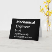 Mechanische ingenieur Funny Humor Definition Kaart (Gele Bloem)