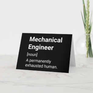 Mechanische ingenieur Funny Humor Definition Kaart