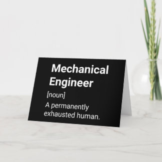 Mechanische ingenieur Funny Humor Definition Kaart