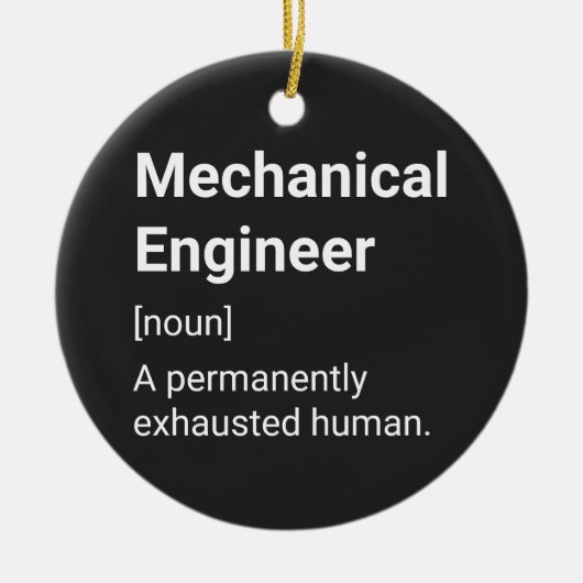 Mechanische ingenieur Funny Humor Definition Keramisch Ornament (Voorkant)