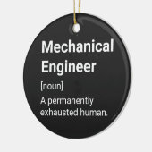 Mechanische ingenieur Funny Humor Definition Keramisch Ornament (Links)
