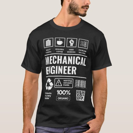 Mechanische ingenieur Grappig T-shirt (Voorkant)