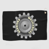 Mechanische ingenieur grijs tandwiel golfhanddoek (Horizontaal)